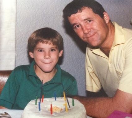 Young Ryan with his father James Chester Reynolds